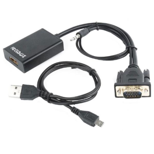 Adapter Cablexpert A-VGA-HDMI-01 Black photo 2