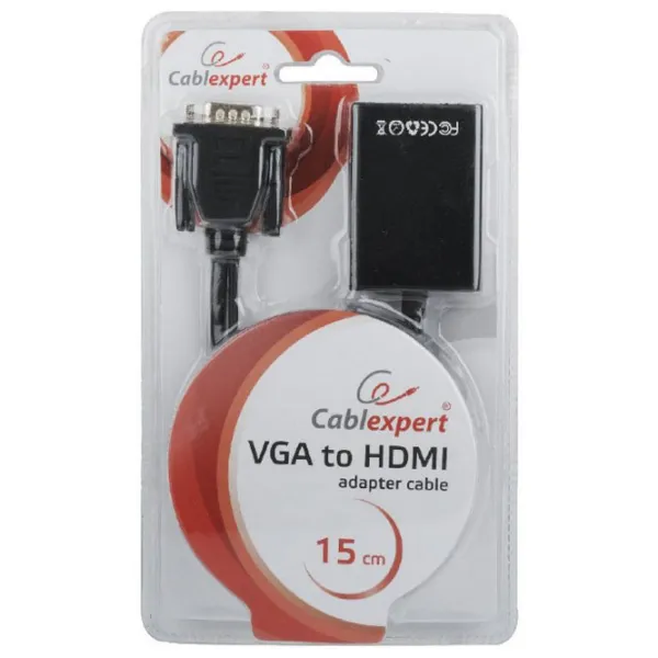 Adapter Cablexpert A-VGA-HDMI-01 Black photo 3