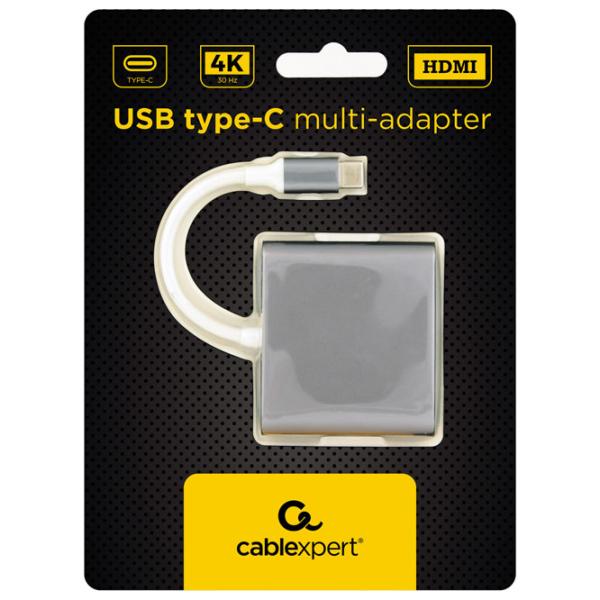 Adapter Cablexpert A-CM-HDMIF-02-SG USB Type-C/ Gray photo 2