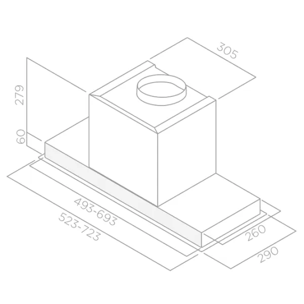 Hotă Elica Hidden IX/A/90 Încorporabilă/ Inox/ Gray photo 8