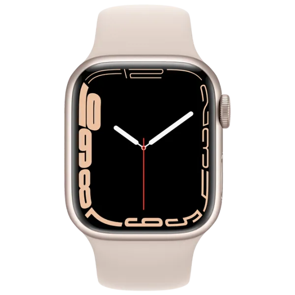 Ceas inteligent Apple Watch Series 7 + Cellular MKHR3WB/ A/ Starlight Khaki/ Starlight Sport photo 2 Ceas inteligent Apple Watch Series 7 + Cellular MKHR3WB/ A/ Starlight Khaki/ Starlight Sport photo 2
