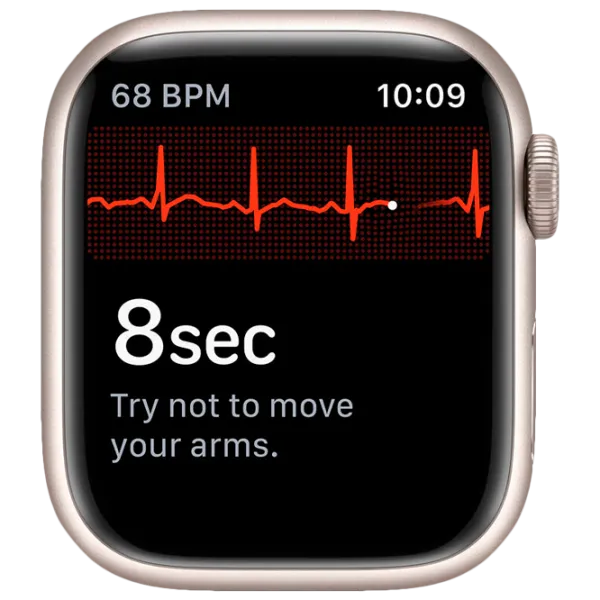 Ceas inteligent Apple Watch Series 7 + Cellular MKHR3WB/ A/ Starlight Khaki/ Starlight Sport photo 3 Ceas inteligent Apple Watch Series 7 + Cellular MKHR3WB/ A/ Starlight Khaki/ Starlight Sport photo 3