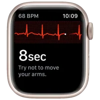 Умные часы Apple Watch Series 7 + Cellular MKHR3WB/ A/ Starlight Хаки/ Starlight Sport photo 3