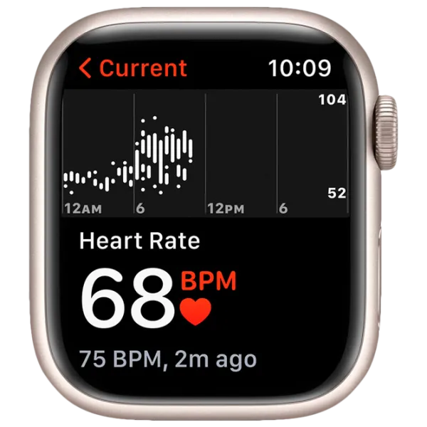 Ceas inteligent Apple Watch Series 7 + Cellular MKHR3WB/ A/ Starlight Khaki/ Starlight Sport photo 5 Ceas inteligent Apple Watch Series 7 + Cellular MKHR3WB/ A/ Starlight Khaki/ Starlight Sport photo 5