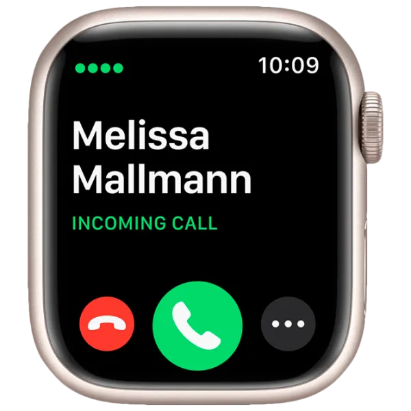 Ceas inteligent Apple Watch Series 7 + Cellular MKHR3WB/ A/ Starlight Khaki/ Starlight Sport photo 6 Ceas inteligent Apple Watch Series 7 + Cellular MKHR3WB/ A/ Starlight Khaki/ Starlight Sport photo 6