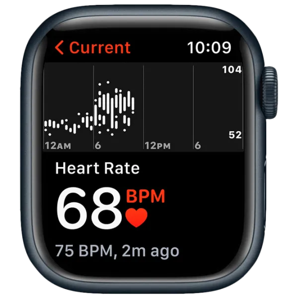 Ceas inteligent Apple Watch Series 7 + Cellular MKHQ3WB/ A/ Midnight Black/ Midnight Sport photo 4