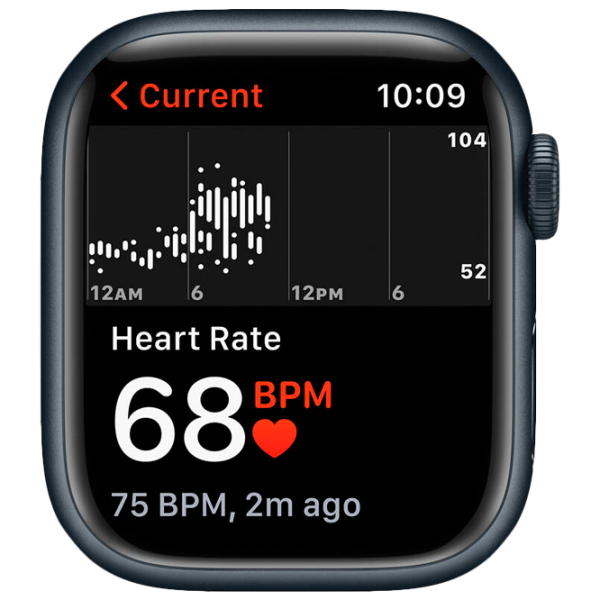Ceas inteligent Apple Watch Series 7 + Cellular MKHQ3WB/ A/ Midnight Black/ Midnight Sport photo 4