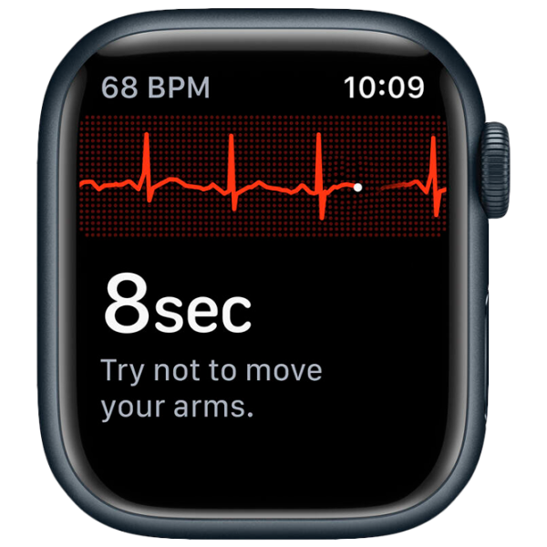 Ceas inteligent Apple Watch Series 7 + Cellular MKHQ3WB/ A/ Midnight Black/ Midnight Sport photo 5