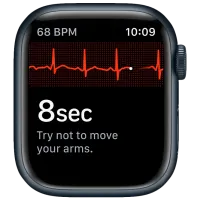 Ceas inteligent Apple Watch Series 7 + Cellular MKHQ3WB/ A/ Midnight Black/ Midnight Sport photo 5