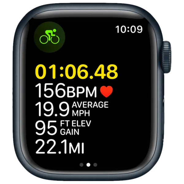 Ceas inteligent Apple Watch Series 7 + Cellular MKHQ3WB/ A/ Midnight Black/ Midnight Sport photo 6