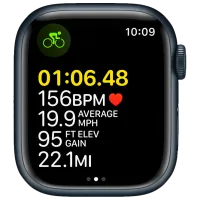 Ceas inteligent Apple Watch Series 7 + Cellular MKHQ3WB/ A/ Midnight Black/ Midnight Sport photo 6