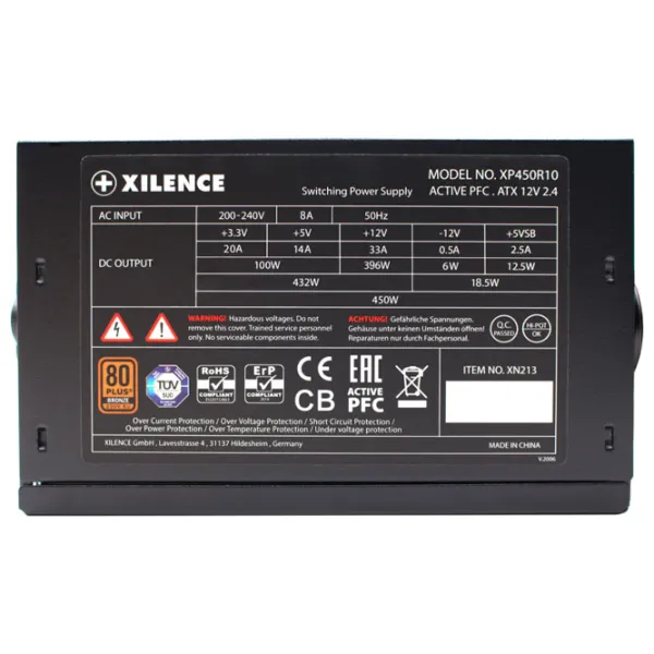 Блок питания Xilence XP450R10 80+ Bronze/ 450 Вт photo 5