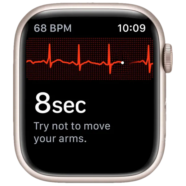 Умные часы Apple Watch Series 7 + Cellular MKJQ3WB/ A/ Starlight Хаки/ Starlight Sport photo 4