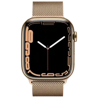 Ceas inteligent Apple Watch Series 7 + Cellular MKJY3WB/ A/ Gold/ Oțel inoxidabil/ Gold Milanese Loop photo 2