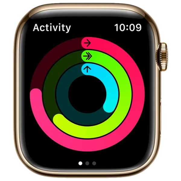 Ceas inteligent Apple Watch Series 7 + Cellular MKJY3WB/ A/ Gold/ Oțel inoxidabil/ Gold Milanese Loop photo 3