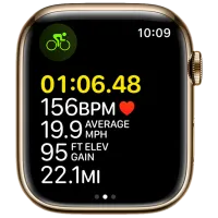 Ceas inteligent Apple Watch Series 7 + Cellular MKJY3WB/ A/ Gold/ Oțel inoxidabil/ Gold Milanese Loop photo 5