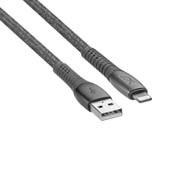 Cablu pentru telefon MFI PS6101 RivaCase USB Type-A + Lightning 1.2 m/ Gray photo 2