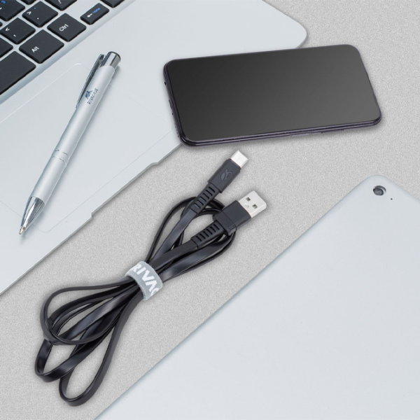 Кабель для телефона PS6002 RivaCase USB Type-A + USB Type-C 2.1 м/ Черный photo 5