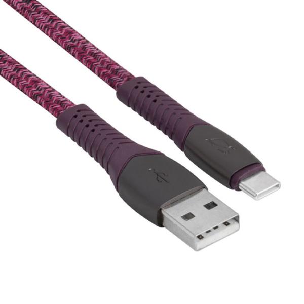 Кабель для телефона PS6102 RivaCase USB Type-A + USB Type-C 1.2 м/ Красный photo 2