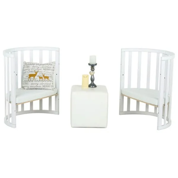 Pat pentru copii Glamvers Round (165761) 0 luni - 3 ani/ White photo 3 Pat pentru copii Glamvers Round (165761) 0 luni - 3 ani/ White photo 3