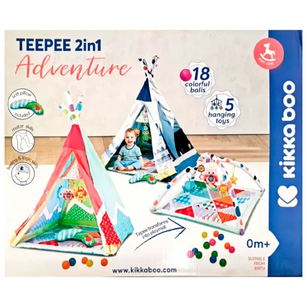 Covoraş pentru joc Kikka Boo PLAYMAT Teepee 2 in 1 Adventure Boy (31201010248) Transformer/ Blue photo 3 Covoraş pentru joc Kikka Boo PLAYMAT Teepee 2 in 1 Adventure Boy (31201010248) Transformer/ Blue photo 3