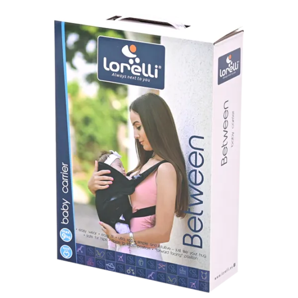 Marsupiu pentru copii Lorelli BABY CARRIER BETWEЕN (10010130003) 9 kg/ Black photo 2