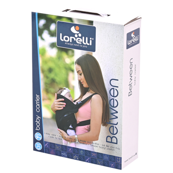 Marsupiu pentru copii Lorelli BABY CARRIER BETWEЕN (10010130003) 9 kg/ Black photo 2