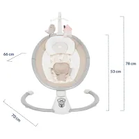 Leagăn pentru bebeluși Kikka Boo Twiddle (31005010021) 9 kg/ Beige photo 6