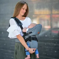 Marsupiu pentru copii Lorelli BABY CARRIER WEEKEND (10010110003) 9 kg/ Black photo 4