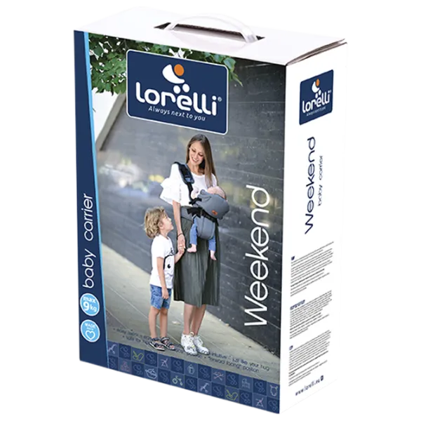 Marsupiu pentru copii Lorelli BABY CARRIER WEEKEND (10010110002) 9 kg/ Dark Blue photo 2