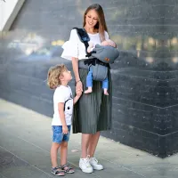 Marsupiu pentru copii Lorelli BABY CARRIER WEEKEND (10010110004) 9 kg/ Dark Gray photo 3