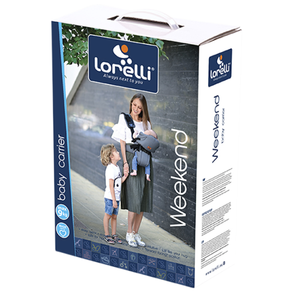 Marsupiu pentru copii Lorelli BABY CARRIER WEEKEND (10010110001) 9 kg/ Dark Red photo 2