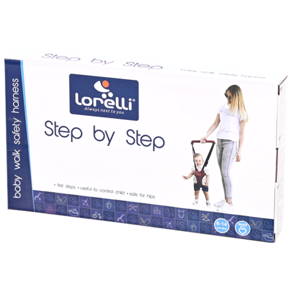 Marsupiu pentru copii Lorelli BABY WALK SAFETY HARNESS STEP BY STEP (10010140002) 13 kg/ Dark Blue photo 2