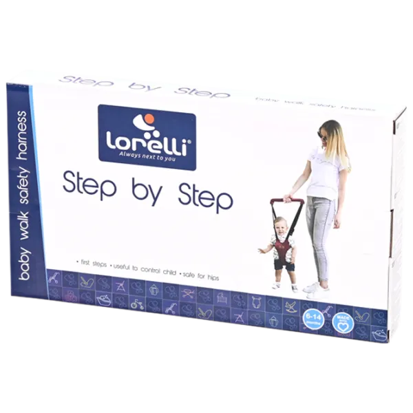 Marsupiu pentru copii Lorelli BABY WALK SAFETY HARNESS STEP BY STEP (10010140004) 13 kg/ Dark Gray photo 2