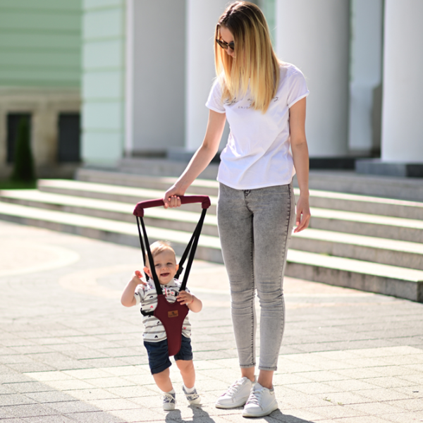 Marsupiu pentru copii Lorelli BABY WALK SAFETY HARNESS STEP BY STEP (10010140004) 13 kg/ Dark Gray photo 4
