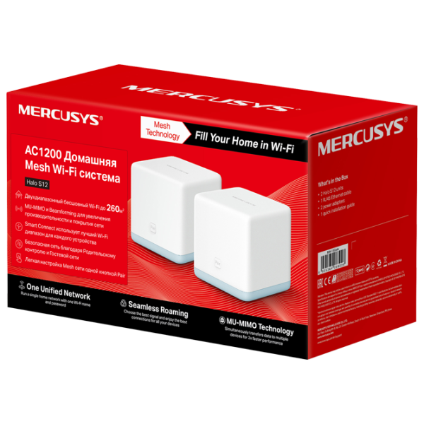 Mesh Wi-Fi Mercusys Halo S12 Mesh Wi-Fi/ Белый photo 4