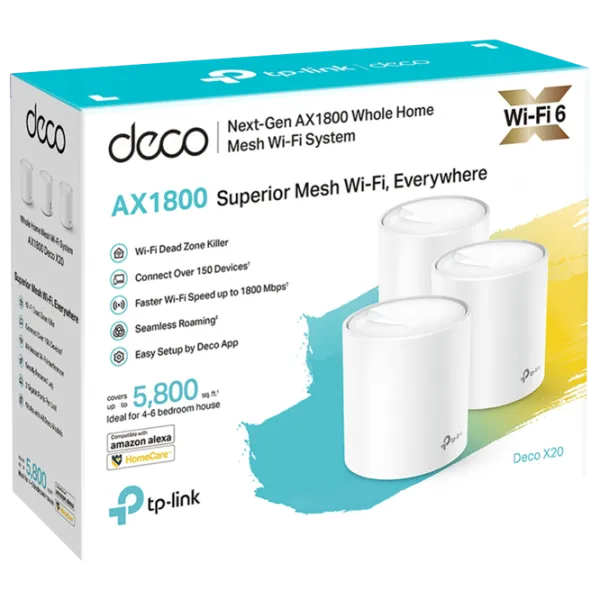 Усилитель сигнала TP-Link Deco X20 Mesh Wi-Fi/ Белый photo 5