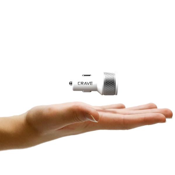 Încărcător auto CRAVE CRVCDU101 2.4 A/ White photo 2