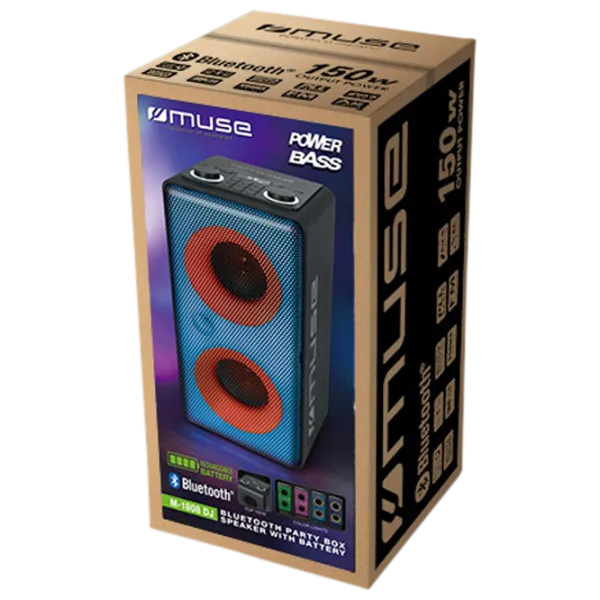 Колонка для вечеринок Muse M-1808 DJ 150 W/ Черный photo 3