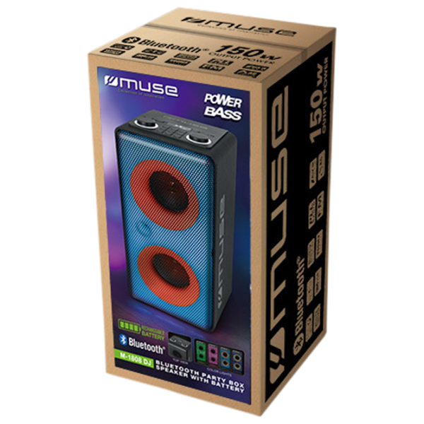 Колонка для вечеринок Muse M-1808 DJ 150 W/ Черный photo 3