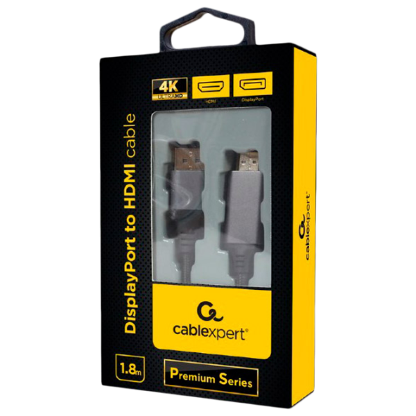 Cablu video Cablexpert HDMI + DisplayPort 1.8 m/ Black photo 2