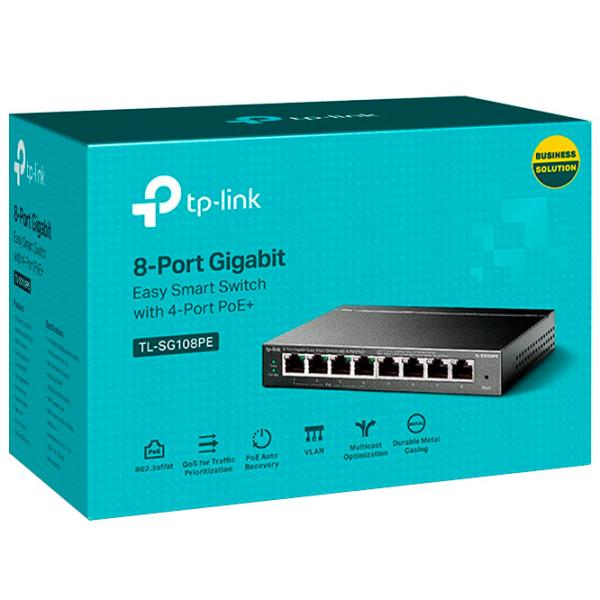 PoE Switch TP-Link TL-SG108PE Black photo 4