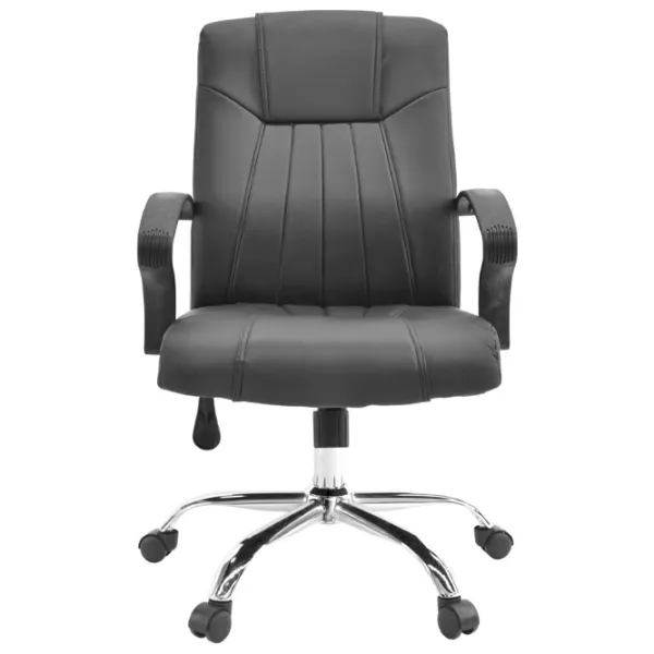 Fotoliu de birou DecoPrim F-11 Piele artificială/ Black photo 2 Fotoliu de birou DecoPrim F-11 Piele artificială/ Black photo 2