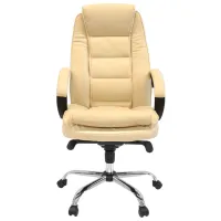 Fotoliu de birou DecoPrim BX-3796 Piele/ Beige photo 2