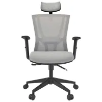 Fotoliu de birou DecoPrim Reflex Pânză/ Gray photo 2