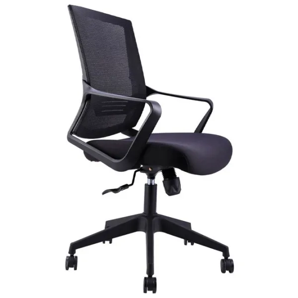 Fotoliu de birou DecoPrim Polo Pânză, plasă acrilică/ Black photo 3