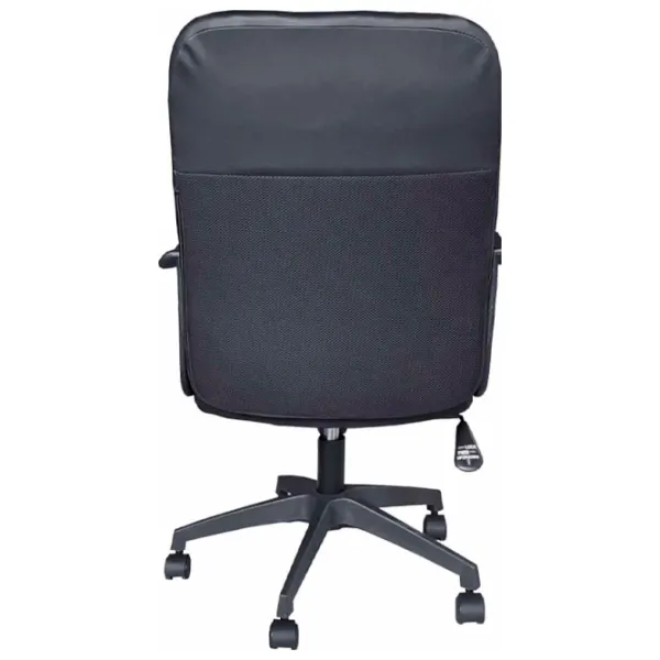 Fotoliu de birou DecoPrim 9016 Plasă acrilică, piele artificială/ Black photo 3 Fotoliu de birou DecoPrim 9016 Plasă acrilică, piele artificială/ Black photo 3