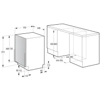 Посудомоечная машина Gorenje GV 561D10 Узкая / Черный photo 8