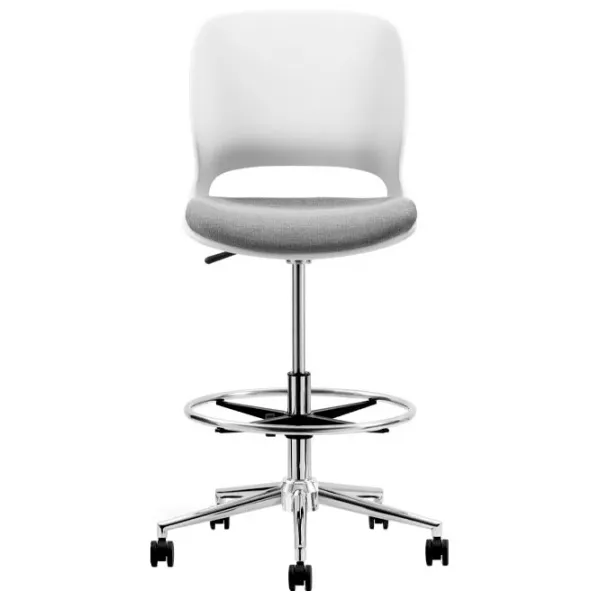 Fotoliu de birou DecoPrim Dinamic Stofă/ White Gray photo 2 Fotoliu de birou DecoPrim Dinamic Stofă/ White Gray photo 2