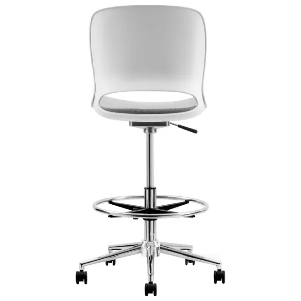 Fotoliu de birou DecoPrim Dinamic Stofă/ White Gray photo 3 Fotoliu de birou DecoPrim Dinamic Stofă/ White Gray photo 3